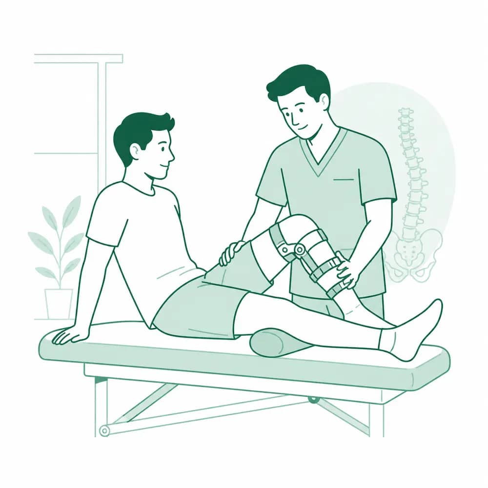 Ilustracja: rehabilitacja po operacji kolana